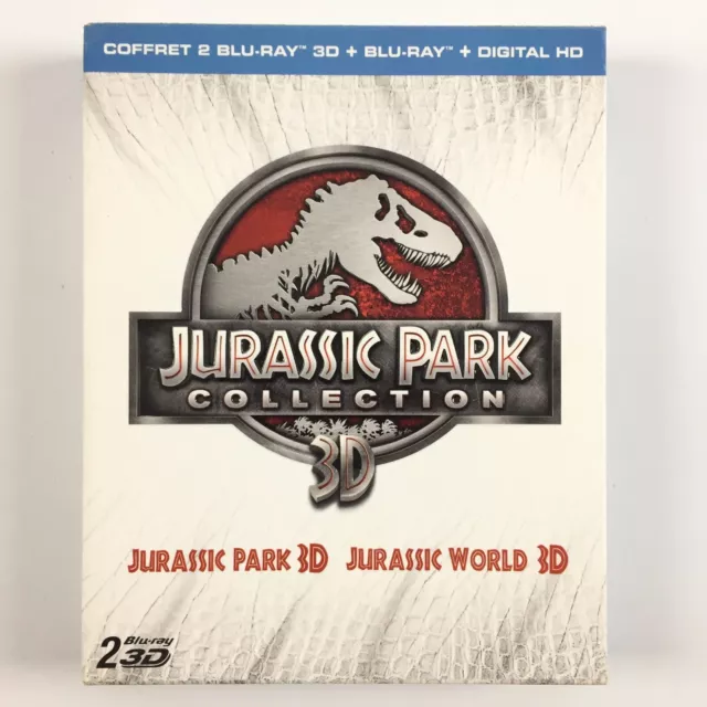 Jurassic Park 1 3D + Jurassic World 3D  / Collection / Coffret 4 Blu Ray