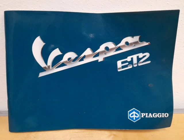 Piaggio Libretto Uso E Manutenzione Istruzioni Italiano Vespa ET2