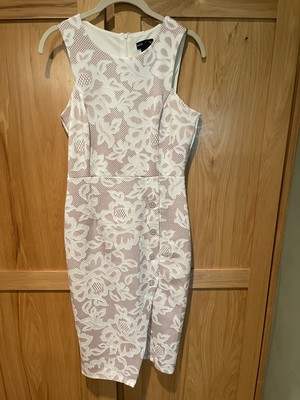 Kate and Lily dress women's sz 6 NWOT white mauve