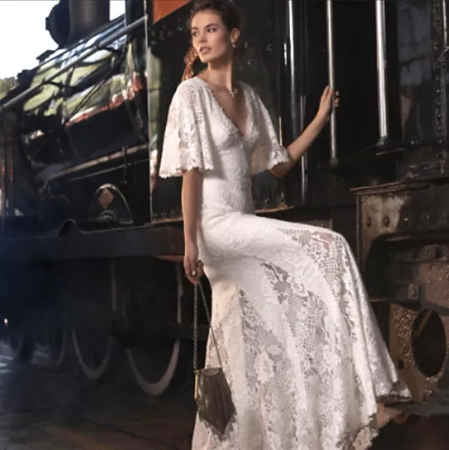 BHLDN Tadashi Shoji Kieran Lace Wedding Gown Size 2 BHLDN Tadashi Shoji Kieran Lace Wedding Gown Size 2