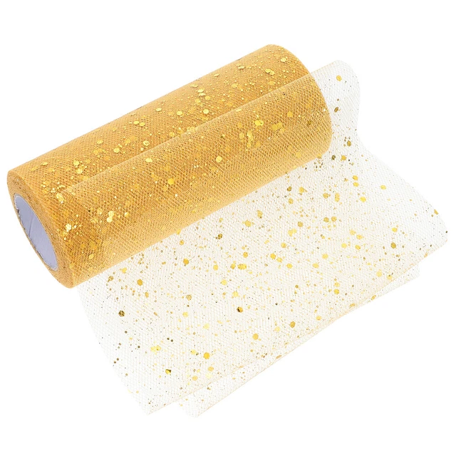 Rollo de tul brillante red de polvo hilo rodante decoración de bodas