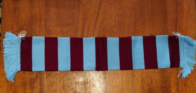 5x Claret and Blue Striped Scarf Car Hang Up Suction Pads Football