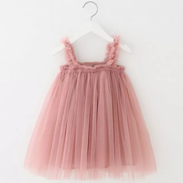 Toddler Children Kid Baby Girl Princess Dresses Strap Tulle Tutu Dress Clothes o