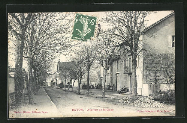 CPA Bayon, Avenue de la Gare 1908