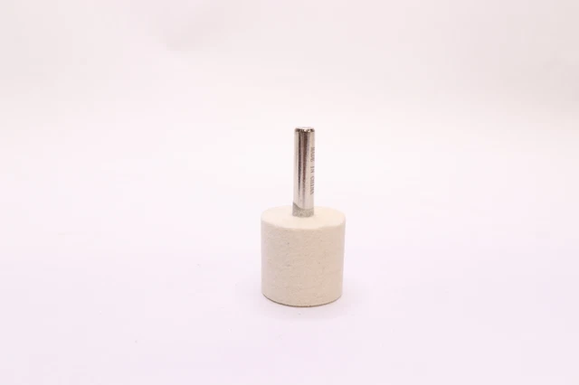 Divine Brothers Cylinder Mounted Bob Wool Felt 1" Diam x 1/4" Shank Diam