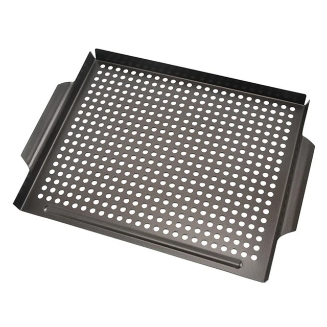 1 pieza sartén antiadherente de cocina utensilios de cocina Home Barbecue Grill Tool (negro)