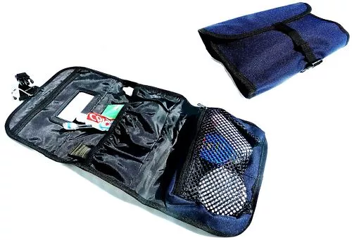 DELUXE LARGE TRAVEL WASH BAG Mens Navy blue travel case toiletry kit holder