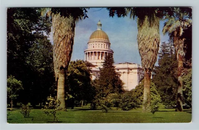 Sacramento CA-California, State Capital Building, Aerial, Vintage Postcard