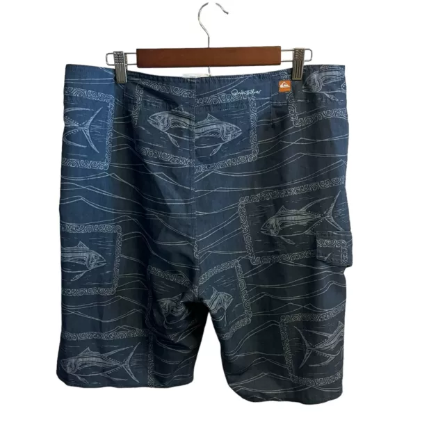 Quiksilver Waterman Collection Board Shorts All Over Print Fish Size 36 2