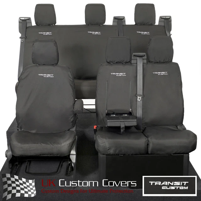 FORD TRANSIT CUSTOM Trend 2023+ All Seat Covers 'Transit Custom' Logo