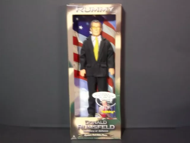 NIB - TALKING PRESIDENTS - Donald Rumsfeld Talking 12" Doll Rummy