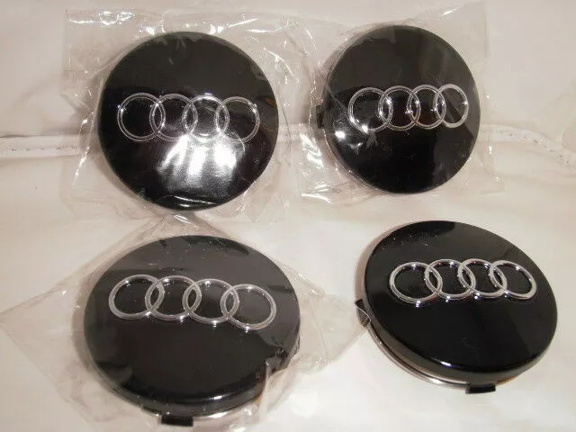 4 x Audi  Schwarz Nabendeckel  Felgendeckel 60mm für A3 A4 A6 A8 4B0601170
