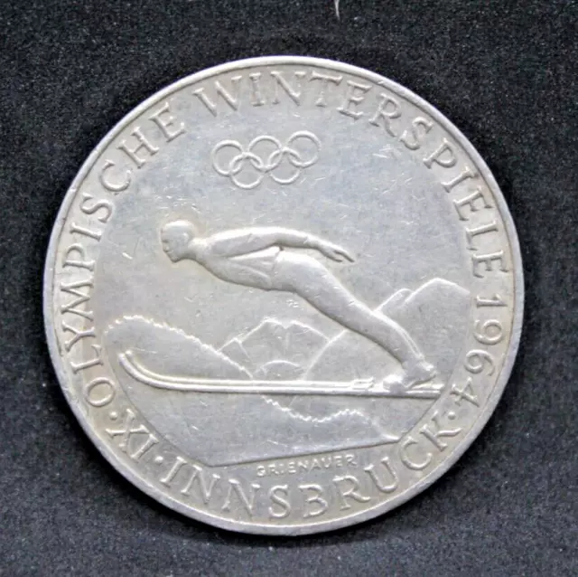 Moneta Austria 1964 Olimpiadi Innsbruck 50 scellini Argento (C.0)