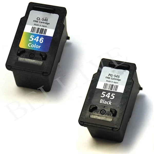 KIT 2 CARTUCCE RIGENERATE PER CANON CL-546XL PG-545XL MG2450 MG2550 iP 2850