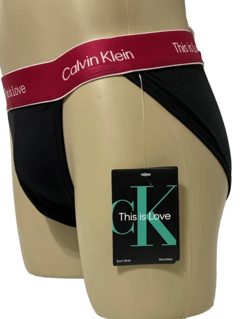 Calvin Klein This Is Love  Microfiber Sport Brief  Large 36-38  Black  NB3510
