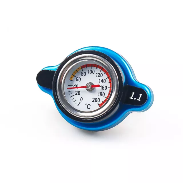 Automobile Blue Big Head Thermost Radiator Cap With Water Temperature Gauge