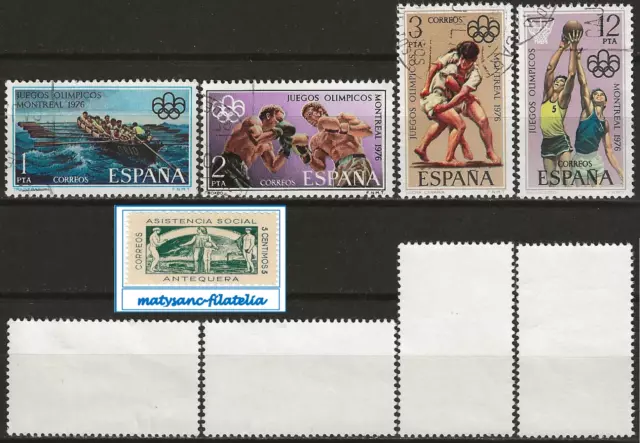 España 1976. Edifil 2340/2343. Serie Completa "Juegos Olímpicos Montreal". Usada