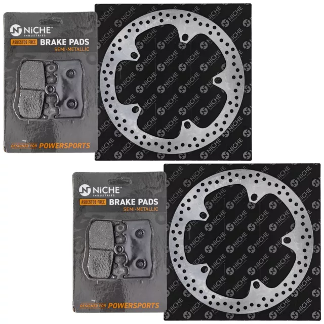 NICHE Front Brake Rotor Pad Kit for BMW 34118534183 34117711428 Semi Metallic