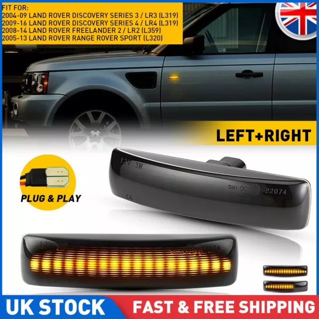 2x LED Side Indicator Repeater Light For Land Rover Freelander 2/LR2 2008-2014