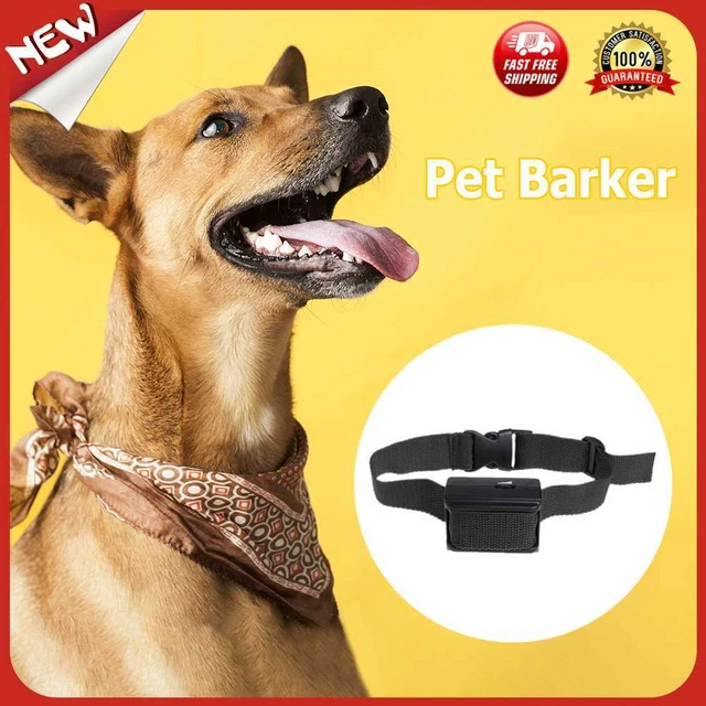 Collar de entrenamiento ultrasónico para perros anti ladridos con control de voz para mascotas (negro)