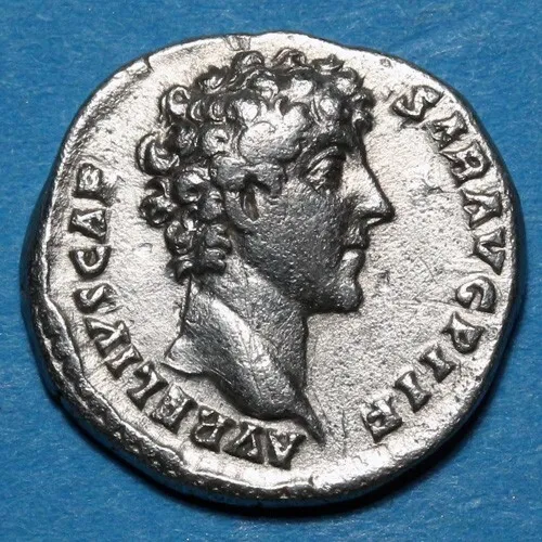 Roman coin-Silver Denarius Marcus Aurelius Rome-COS II-ca 145-146 A.D