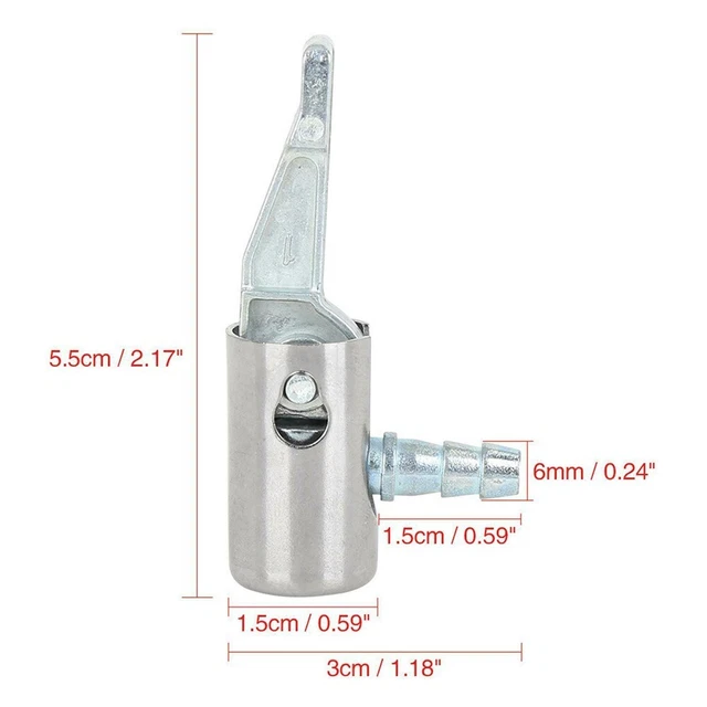 Ventiladapter Reifenluftpumpe Schlauch Verbindungskupplung Inflator 6mm