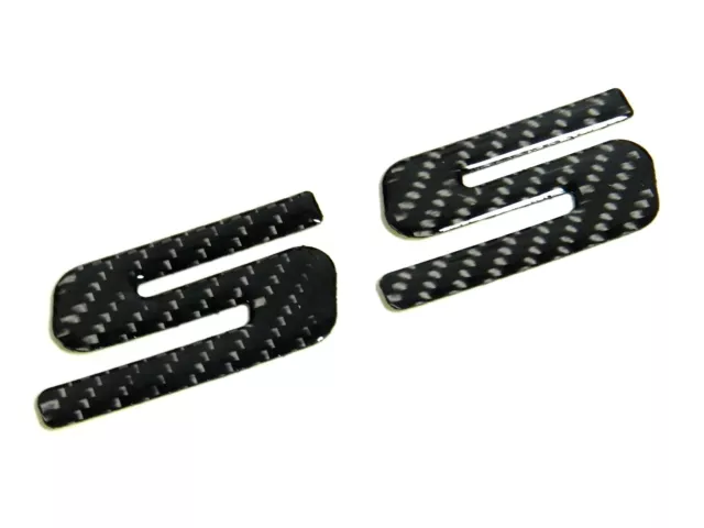 2 Large Carbon Fiber Ss Emblem Badge For Chevrolet Chevy Cobalt Cavalier