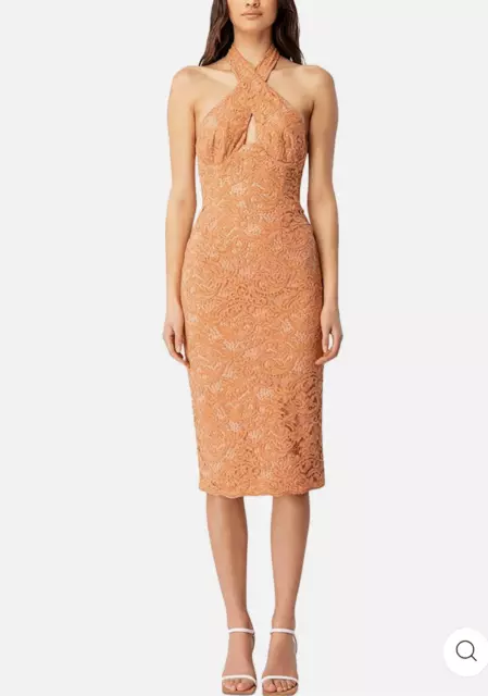 NWT Bardot Riviera Womens Lace Halter Cocktail And Party Dress Size 2 $129