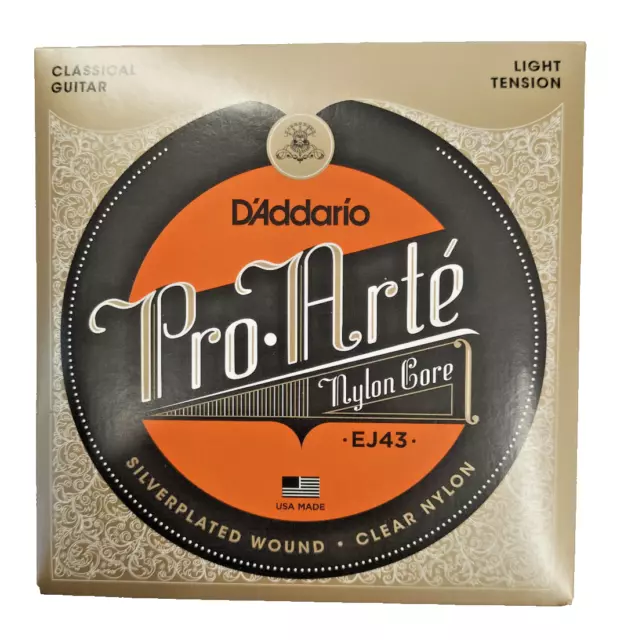 D'Addario Pro Arte Muta set 6 Corde Chitarra Classica Tensione Light 0275-42 Usa