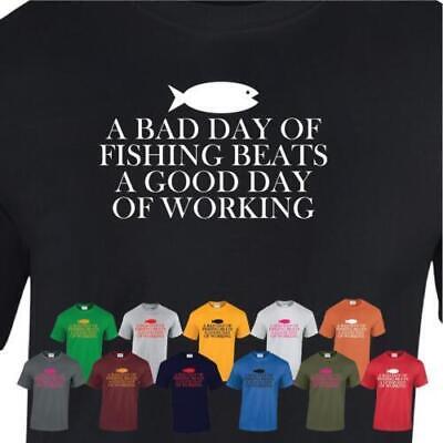 Una brutta giornata di pesca batte Slogan Da Uomo T Shirt Divertente regali di compleanno regali