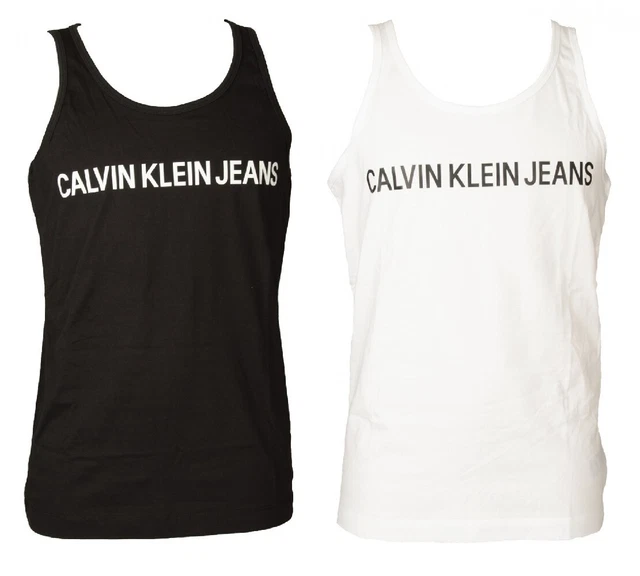 Canotta canottiera uomo CK CALVIN KLEIN JEANS puro cotone con logo articolo ZM0Z