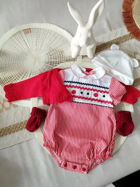 Ensemble bloomer bébé fille rétro/vintage 3 mois