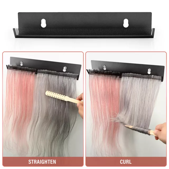 30cm Hair Extensions Hanger Holder Stainless Steel Hair Display Rack Tool BLACK