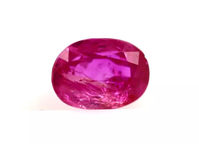 Natural Loose Ruby 1.58 Ct Oval Cut Dark Pink Color Untreated Burmese Gemstone