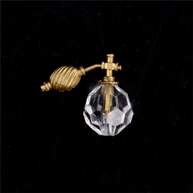 1:12 Plastic Dollhouse Miniature Room Decor Transparent Perfume Bottle Toy S_JN