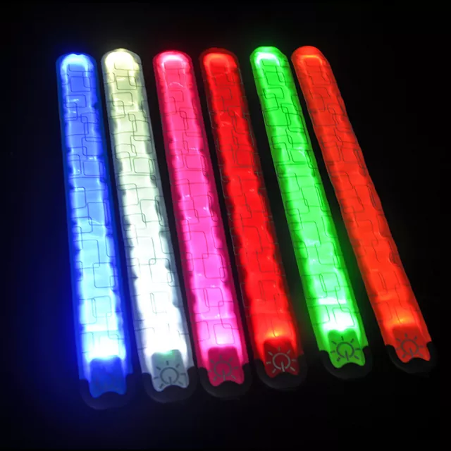 LED Wrist Band Decorative LED Slap Glowing Night Running Armband Bracelet AU