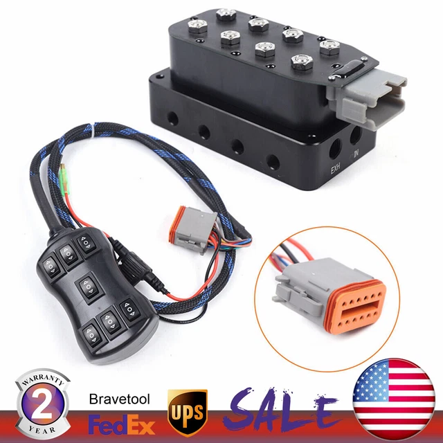 1/4'' NPT Air Suspension Solenoid Kit Valve Manifold Air Bag Ride w/ Harness USA