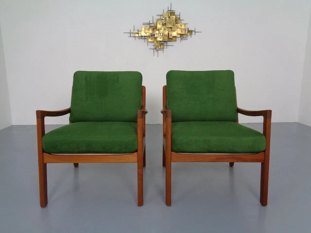 Danish Teak Senator Lounge Chairs (2) By Ole Wanscher for Cado 2
