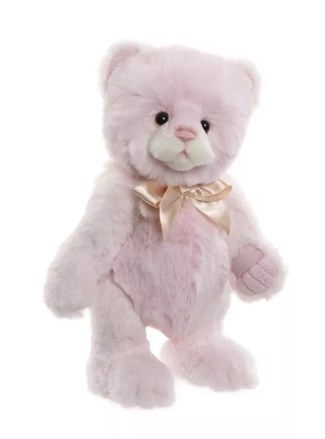 Charlie Bears - Miss Chevious Pink Plush Teddy Bear Fluffy Collectable Soft