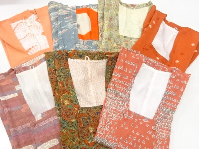 45423# Japanese Kimono / Antique Coat / Set Of 7