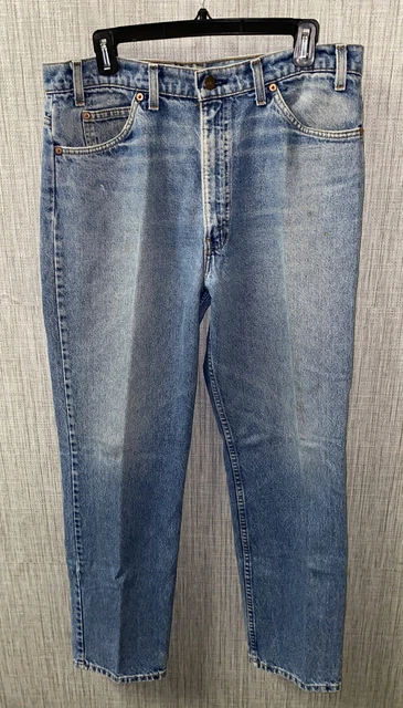 VINTAGE LEVIS MADE in USA Tan Beige Denim Jeans Mens Actual Sz