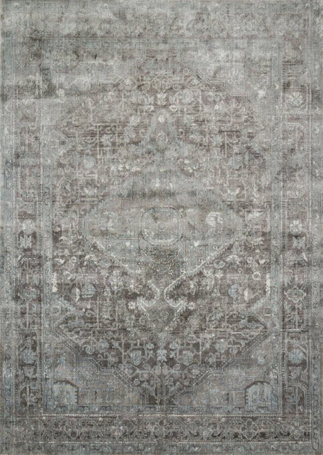 Loloi Anastasia 6'-7" x 9'-2" Rug In Stone And Blue Finish ANASAF-22SNBB6792