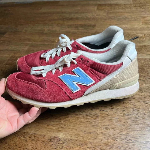 NEW BALANCE 696 V1 Sneakers Suede Lace Up Sunrise Glo White Pink