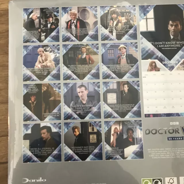 Doctor Who 2024 Kalender 60 Jahre Ausgabe neu versiegelt BBC Offiziell 2