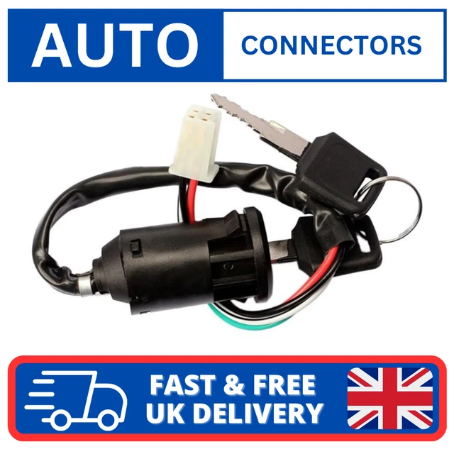 Pair of Motorcycle Cylinder Lock Ignition Switch Anti-Theft Safety Locks for Motorcycle Electric Bike Scooter E-Bike w/4 Keys