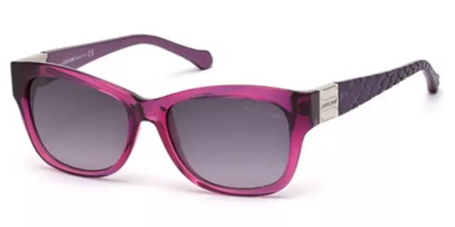 Roberto Cavalli ACAMAR 785S 82B Purple Square Gray Gradient 55-16-140 Sunglasses