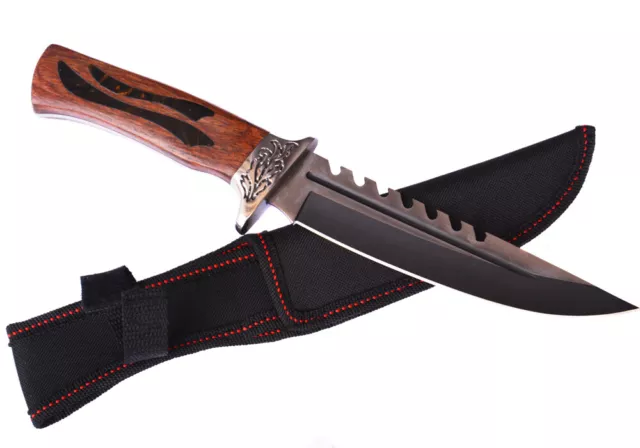 Coltello da Caccia Knife Turistico Militare Tattico Legno DA COLLEZIONE 30 CM