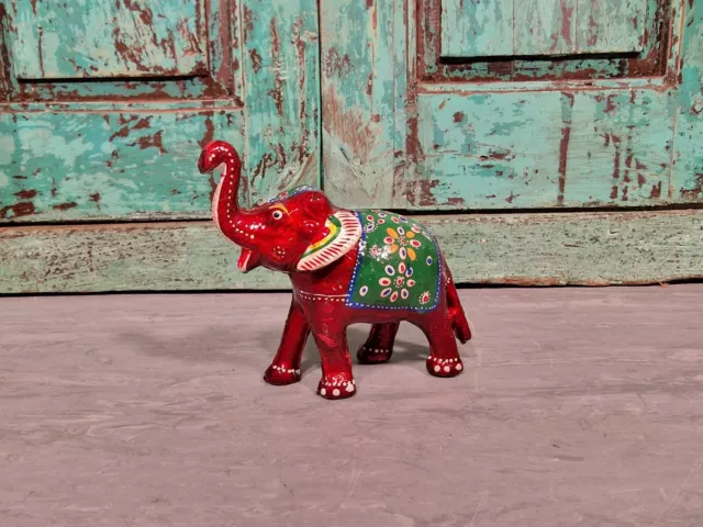 Hand Made Indian Hand Painted Rajasthani Elephant Statue Ornament