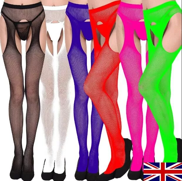 Womans Fishnet Stocking Tights Sexy Suspender Pantyhose Hosiery One Size UK