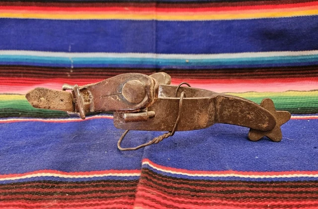 Old Vtg SINGLE Western Cowboy Spur 5 Point Rowel Unmarked